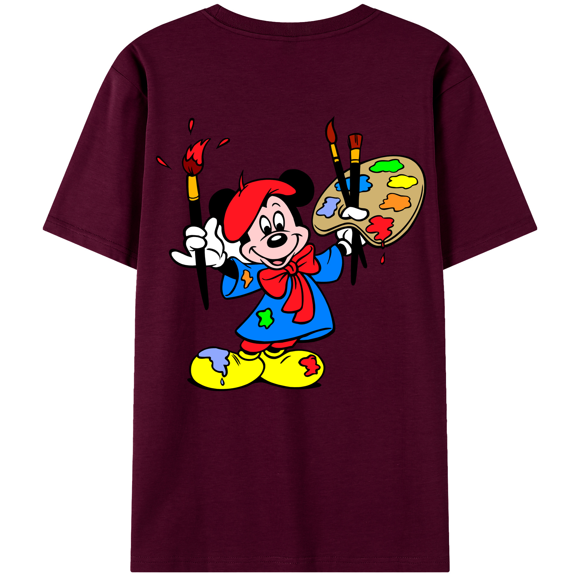 （画像用） ミッキーマウス Mickey Mouse レディース半袖Tシャツ(バックプリント)